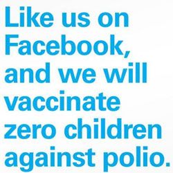 Unicef afirma que likes não comprarão vacinas